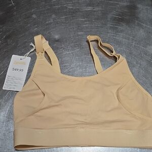 Women's Tan Handsfree Pumping, Nursing Bra. Size Small